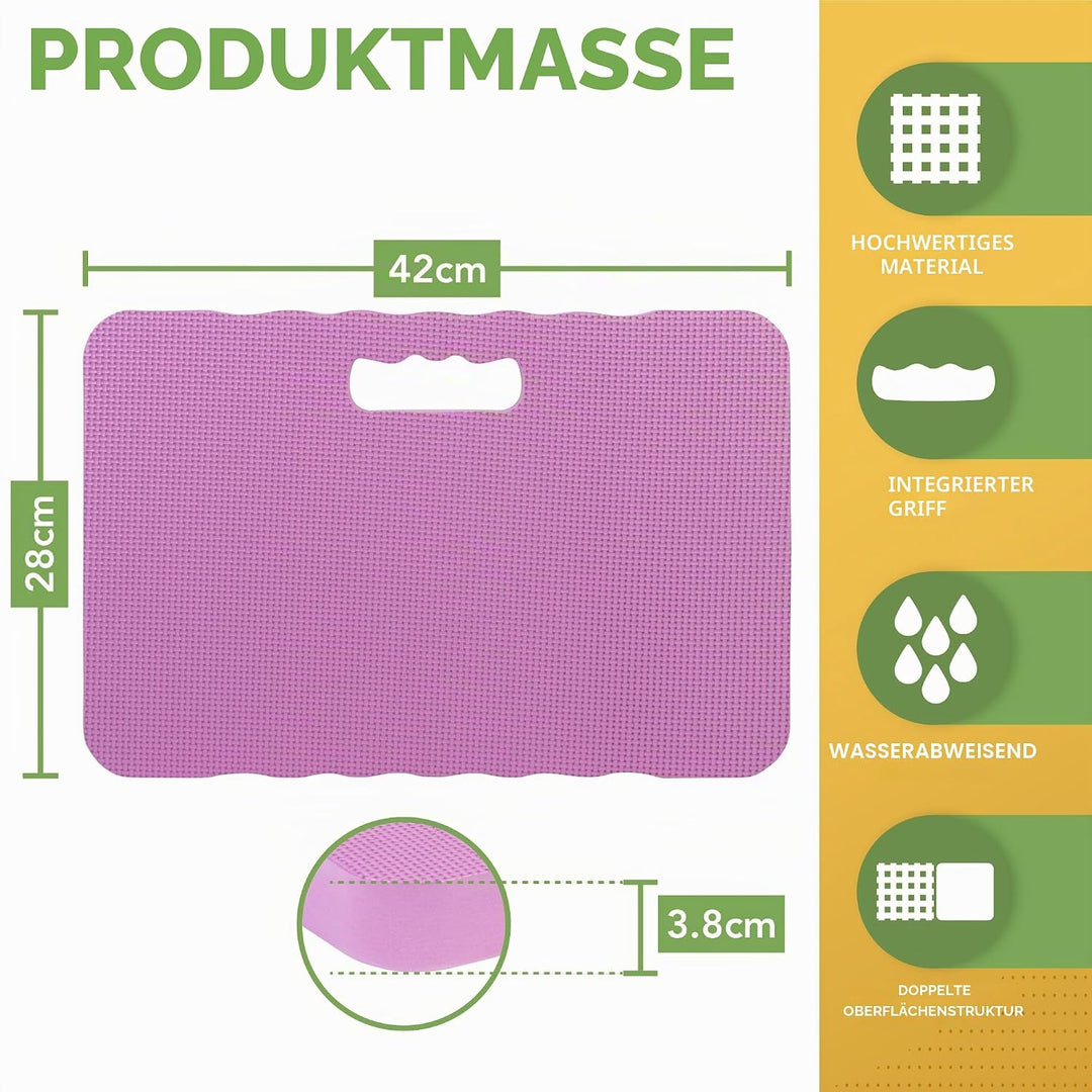 BLOSTM Pink Home & Garden Kniepolster – Kniepolster aus hochdichtem Schaumstoff mit 2 Texturen, Prem