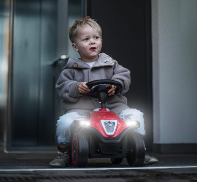 Big Bobby Car Next 2.0 (rot) - Rutschauto ab 1 Jahr mit LED-Licht, Stauraum, Sound-Lenkrad, Flüsterr