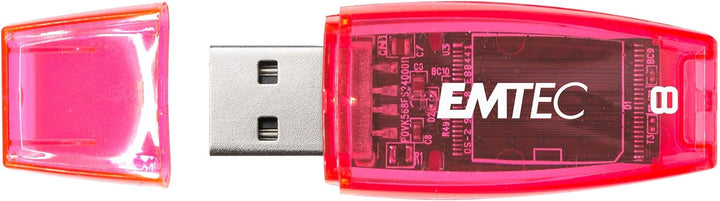 EMTEC USB-Stick 2.0 C410, Flash-Laufwerk, 8 GB, Lesegeschwindigkeit 5 MB/S, Schreiben 15 MB/S, kompa