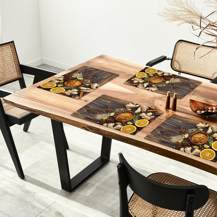 KitchenYeah© Platzsets Abwaschbar 6-Teilig 45x30 cm Tischsets Platzdeckchen Platzset Unterlage Tisch