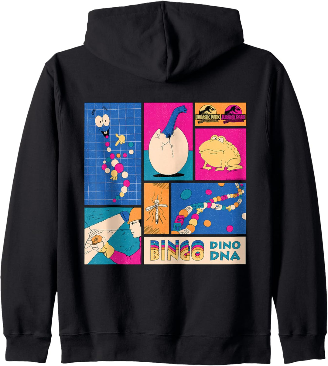 Jurassic Park 30th Anniversary Bingo Dino DNA Retro Kapuzenjacke