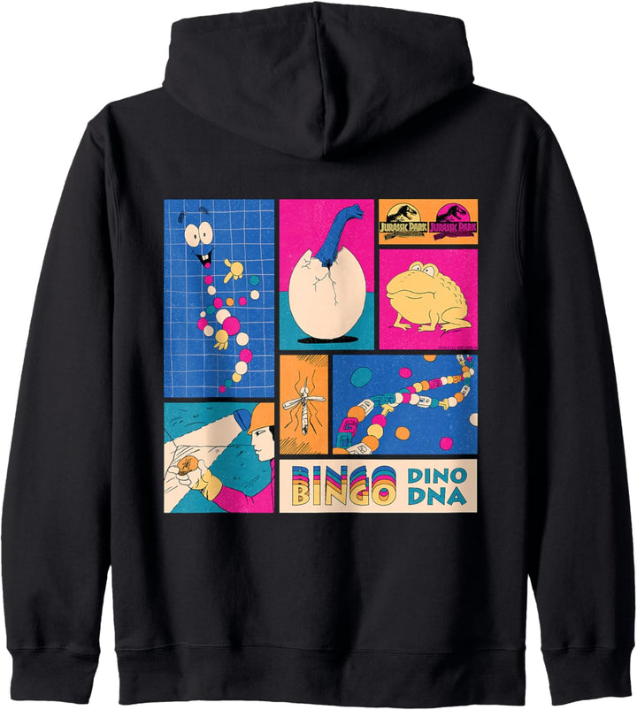 Jurassic Park 30th Anniversary Bingo Dino DNA Retro Kapuzenjacke