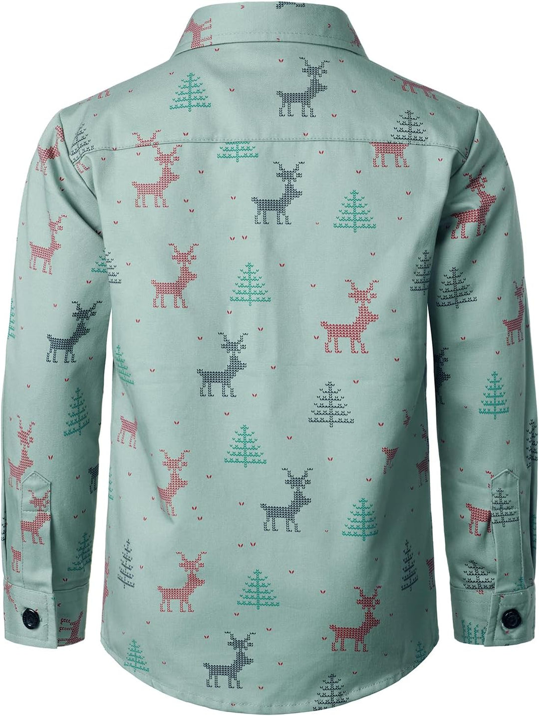 JOGAL Herren Funky Christmas Print Weihnachtsmann Hemd Langarm Button Up Freizeithemd Grosse Jungs 6