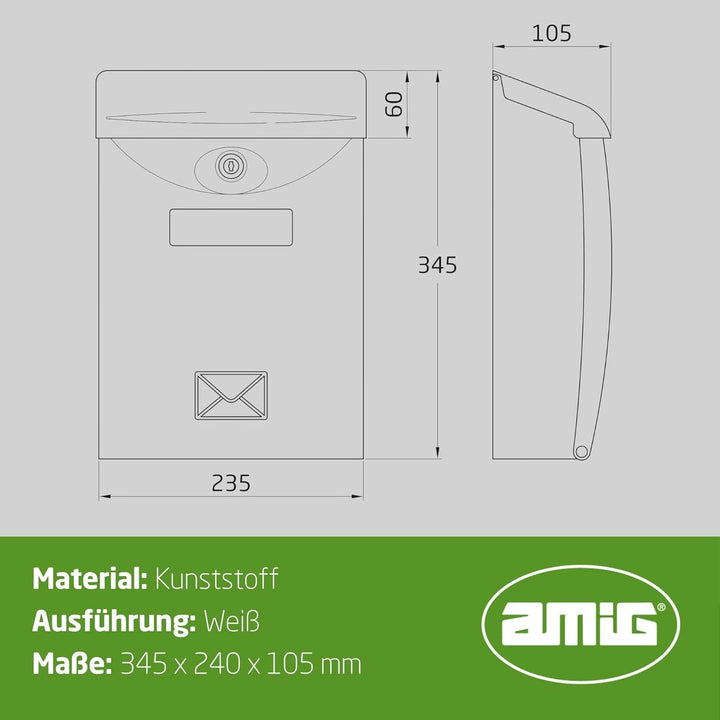 Amig 18815 Briefkasten, Weiss