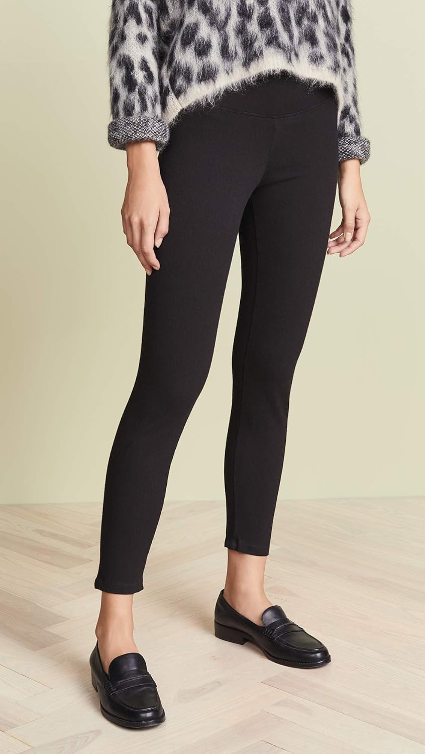 Yummie Damen Signature Waistband Denim Legging Strümpfe M Schwarz, M Schwarz