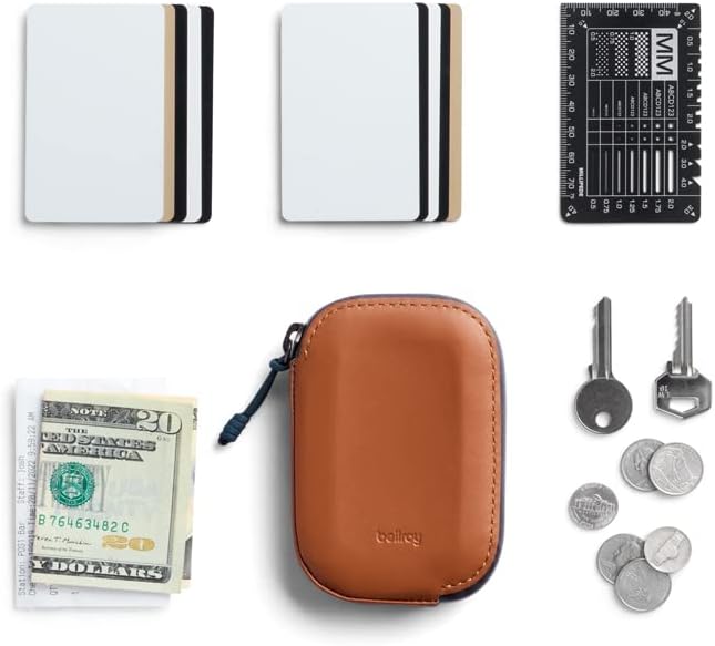 Bellroy All-Conditions Card Pocket, Leder , Wasserfest, Wasserbeständig- Bronze, Bronze