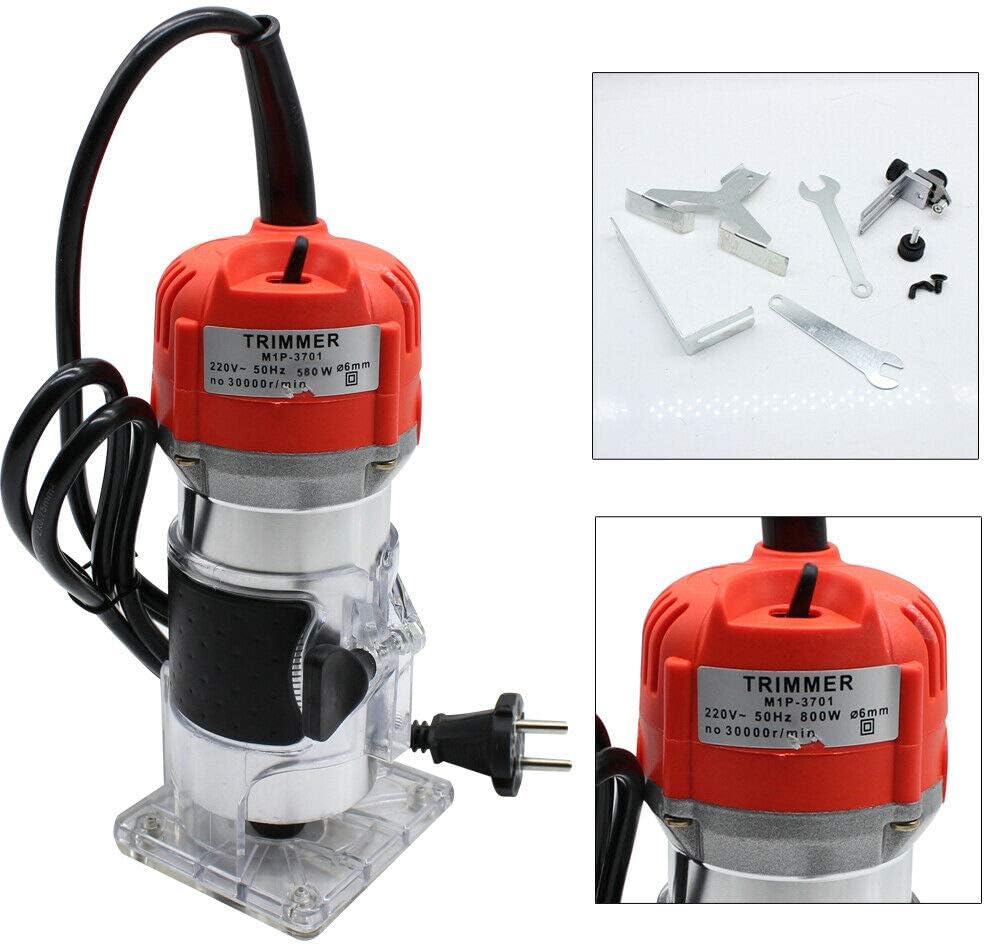 800W Holzschneider Trim Router 200 X 90 X 80 mm OberfräSe FräSmaschine Trimmer für Der Holzverarbeit