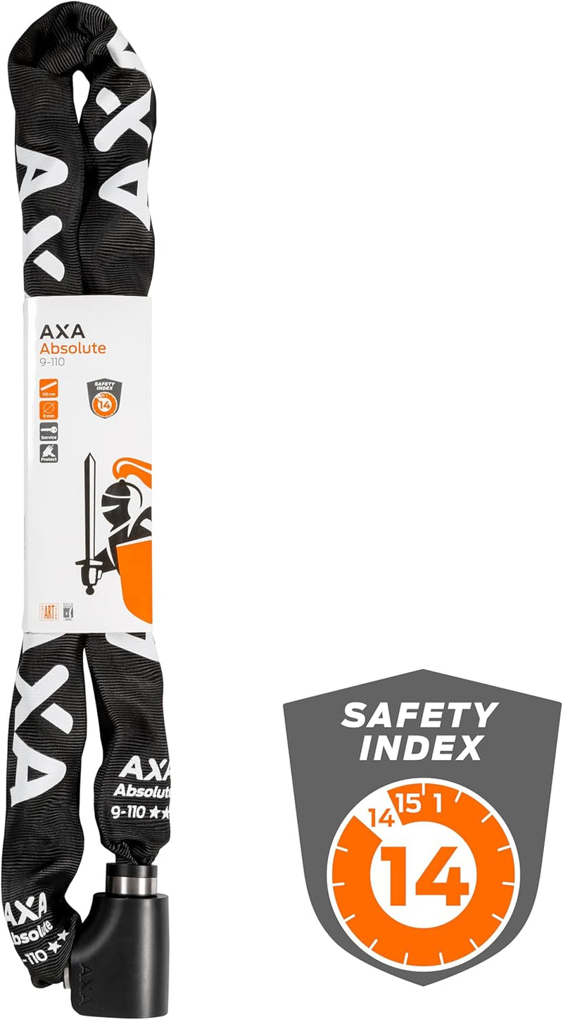 AXA Absolute 9-110 - Fahrradschloss - Fahrradschloss hohe sicherheit - Sicherheitsstufe 14-110 cm x