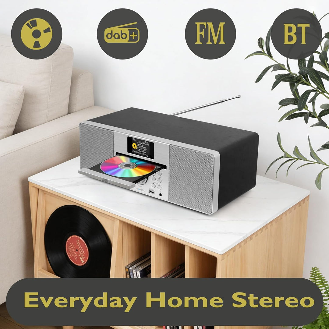 LEMEGA MSY1P All-In-One Musiksystem,CD-Player,DAB/DAB+ und FM Digitalradio,Bluetooth Lautsprecher,20