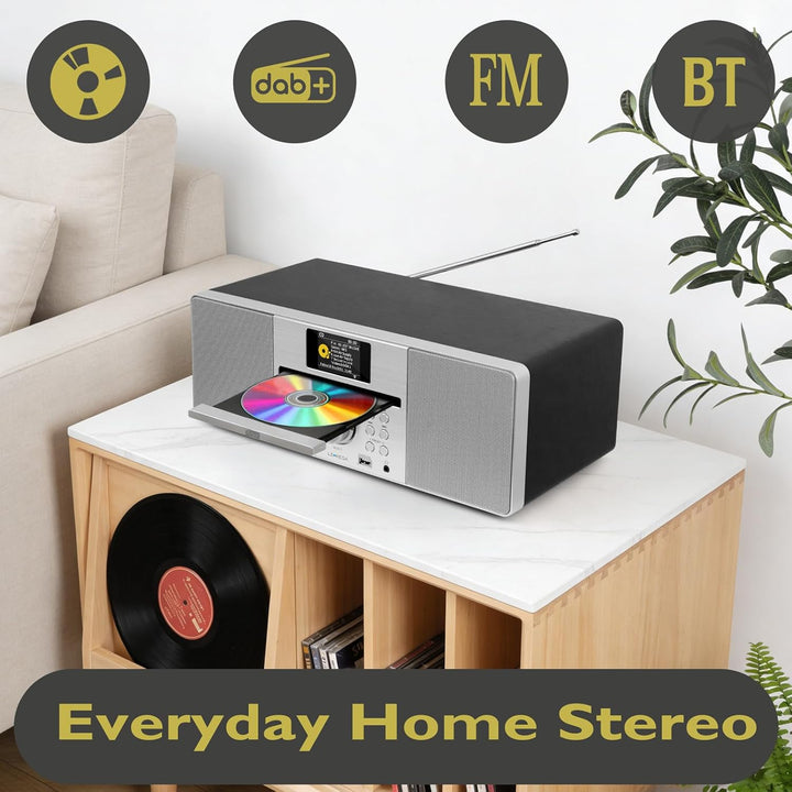 LEMEGA MSY1P All-In-One Musiksystem,CD-Player,DAB/DAB+ und FM Digitalradio,Bluetooth Lautsprecher,20