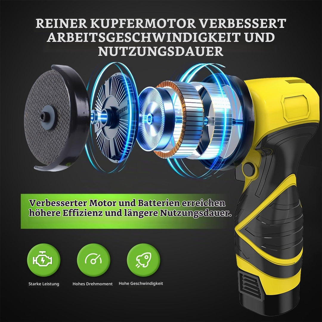 16.8V Mini Akku Winkelschleifer, 19500U/min Elektrische Polier und Schleifmaschine, Mini Lithium Akk