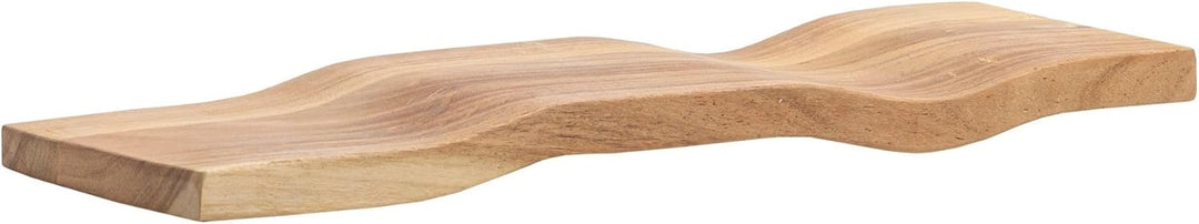FineBuy Wandregal Akazie Massivholz 40cm - Schwebendes Design Regal für die Wand Holz massiv - Hänge