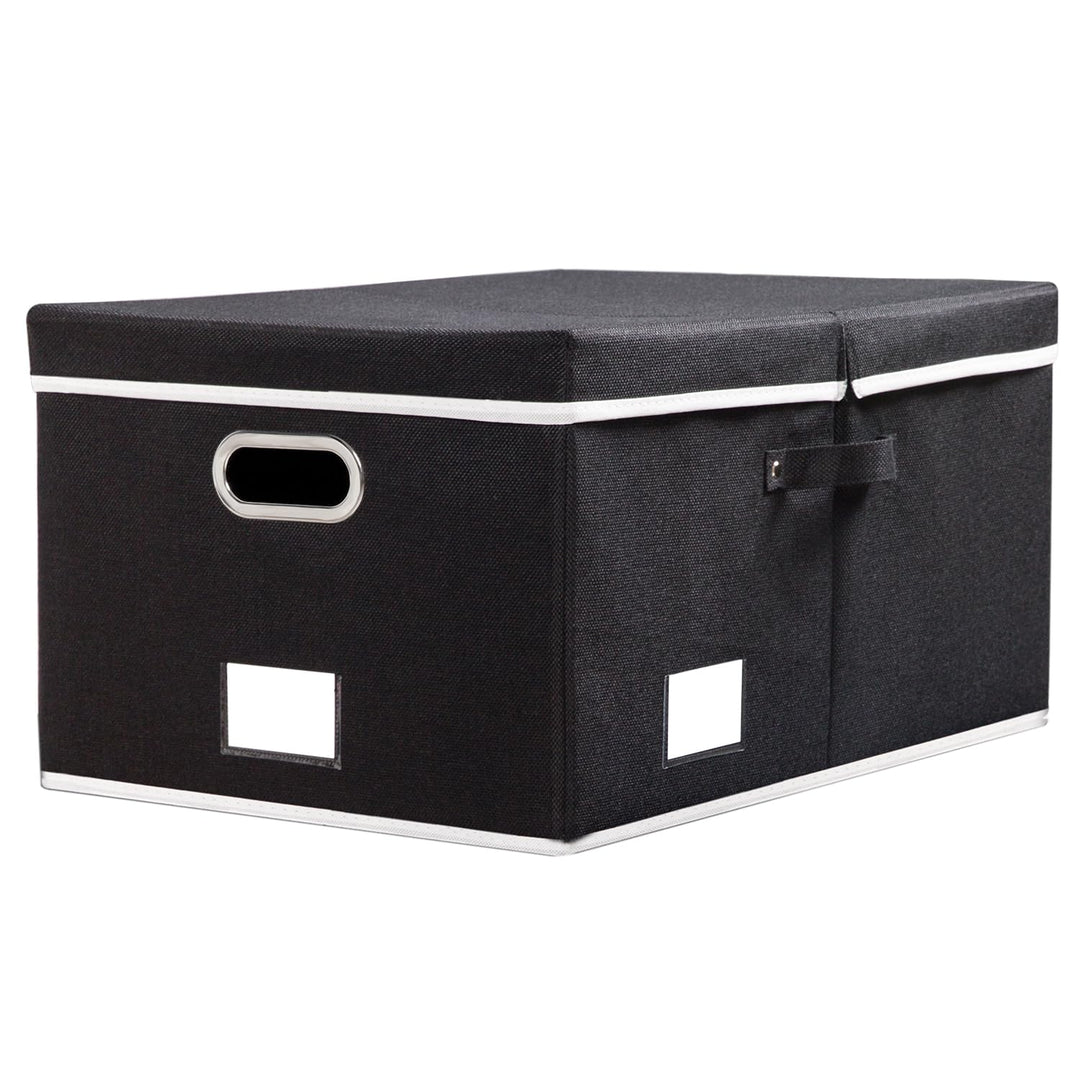 PRANDOM Aufbewahrungsbox mit Deckel Gross,Faltbarer Aufbewahrungsboxen, Aufbewahrungskorb mit Griff,