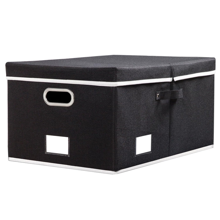 PRANDOM Aufbewahrungsbox mit Deckel Gross,Faltbarer Aufbewahrungsboxen, Aufbewahrungskorb mit Griff,