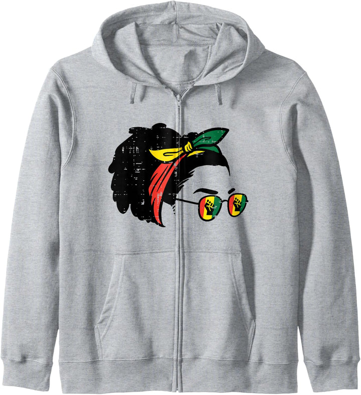 Afro Woman Afrikanisches Bandana Black History Pride BLM Melanin Kapuzenjacke