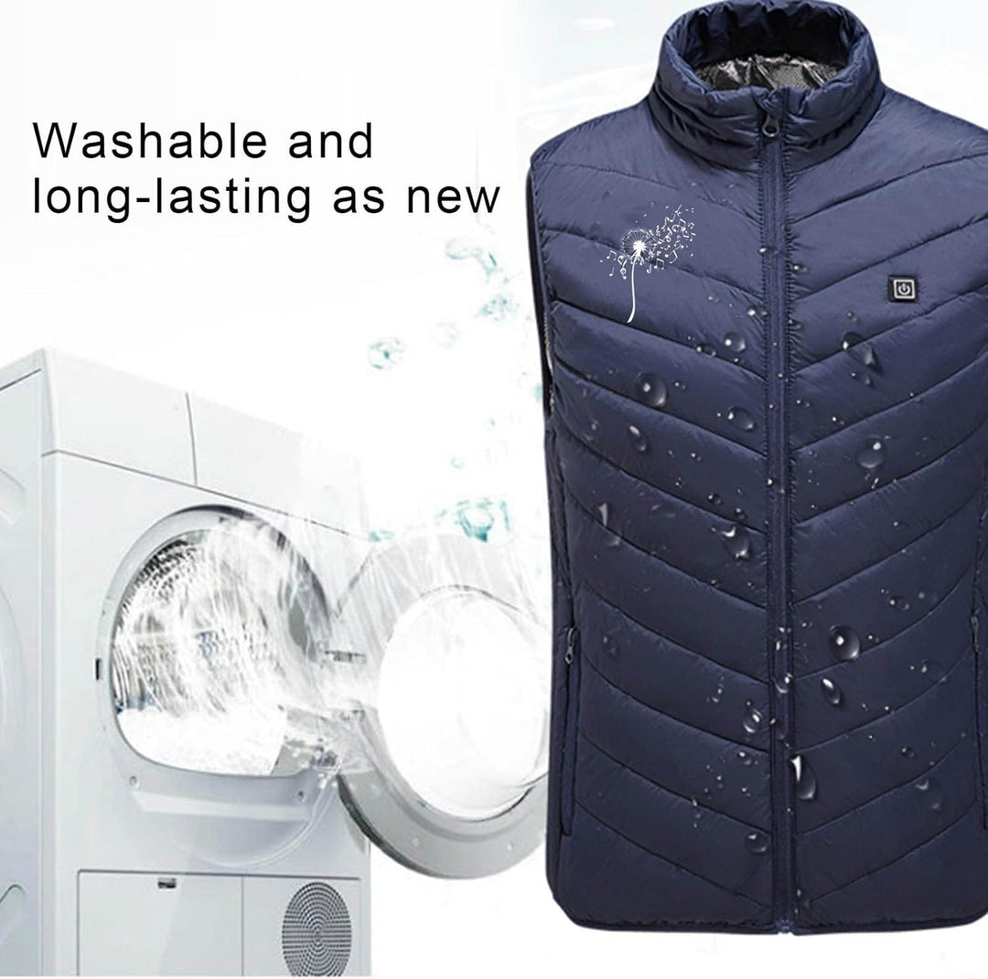UHouse Beheizbare Weste Damen Und Herren Winter Einstellbare Heizweste mit 9 Heizzonen Beheizte West