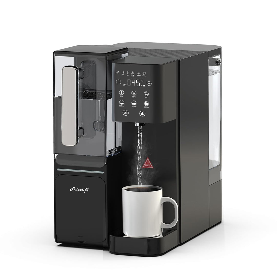 Frizzlife WB99-H Auftisch Umkehrosmoseanlage, Sofortiger-heiss Wasserspender, Alkalische Osmoseanlag