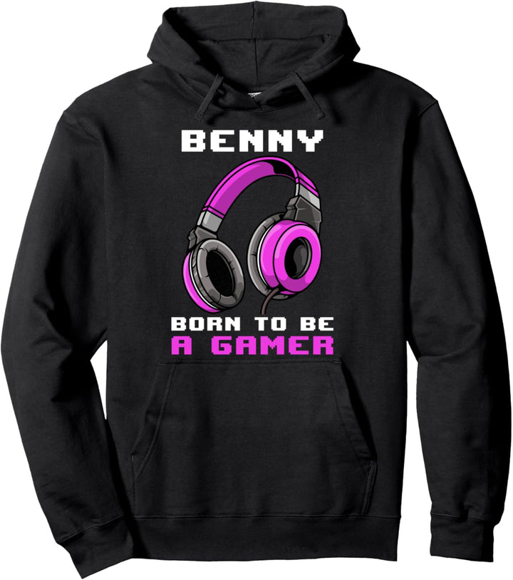 Benny - Born To Be A Gamer - Personalisiert Pullover Hoodie
