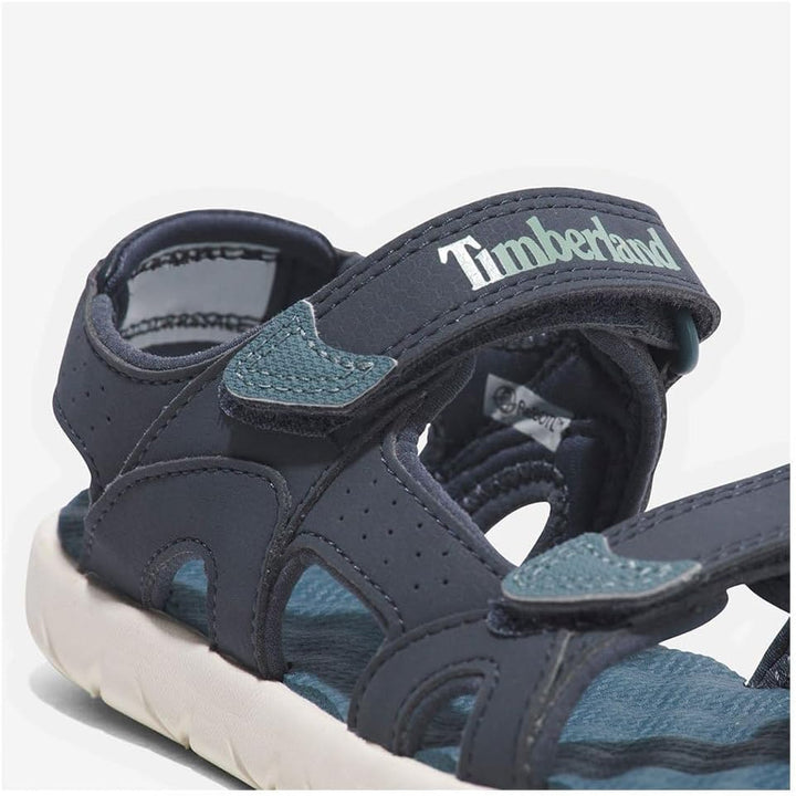 Timberland Unisex Kinder Perkins Row 2-Strap (Youth) Sandalen 33 EU Dunkelblau, 33 EU Dunkelblau