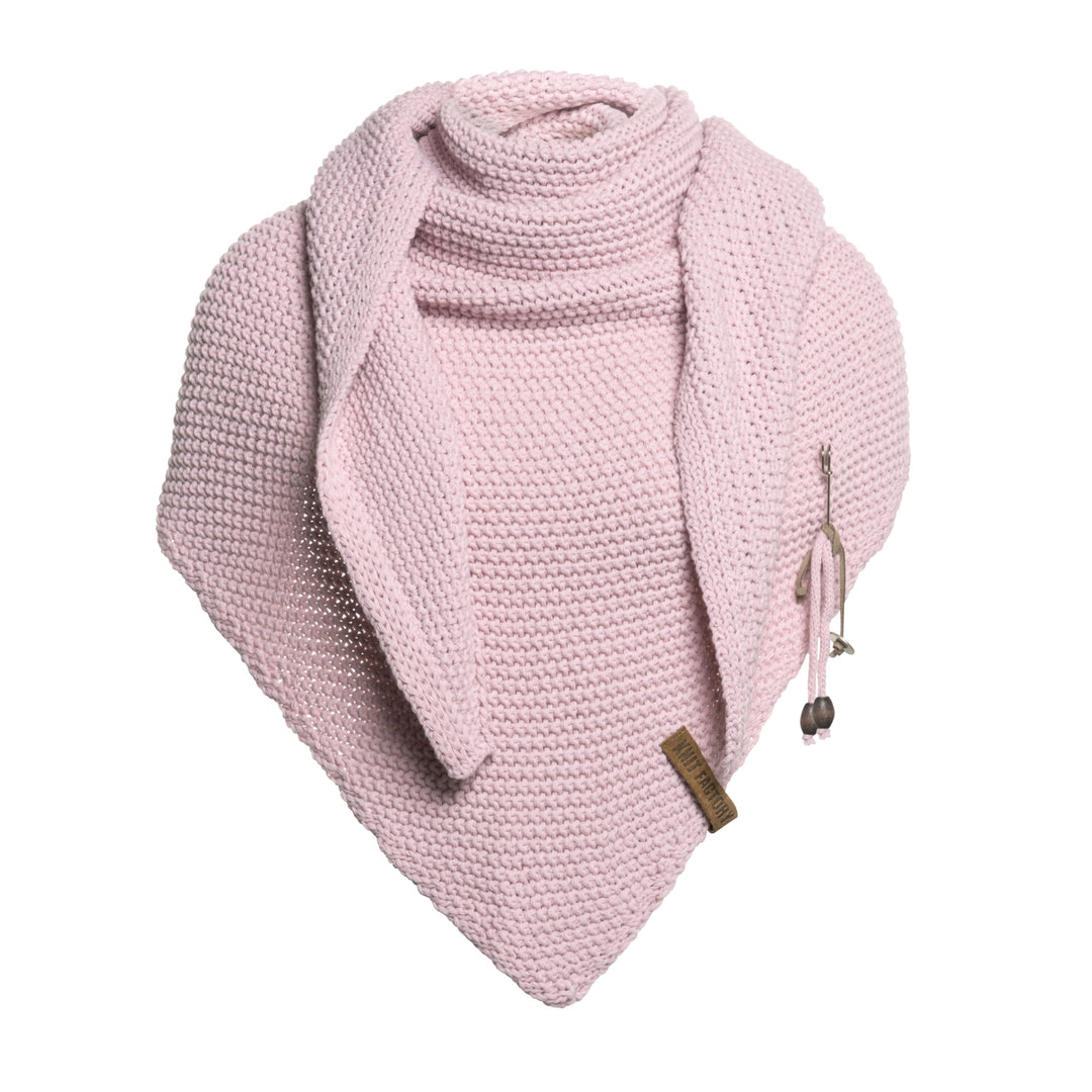 KNIT FACTORY - Dreiecksschal Coco - Damen Strickschal mit Wolle - Umschlagtuch für den Herbst und Wi