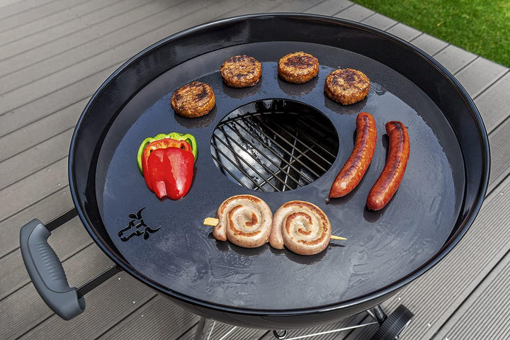 tuning-art GR01 Grillring | Grillplatte | Feuerplatte | Plancha | BBQ-Platte passend für Weber, Grös