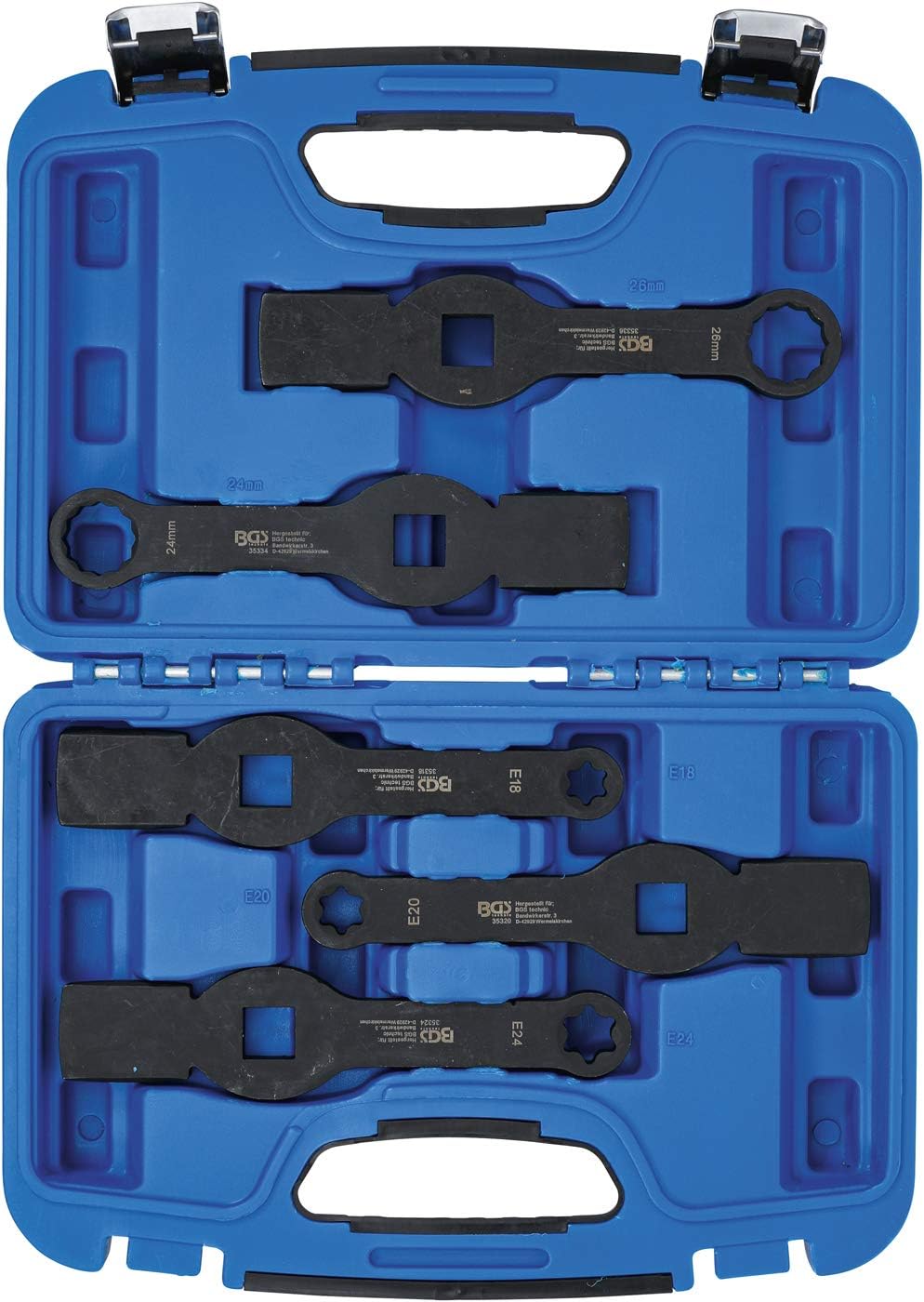 BGS 35310 | Schlag-Ringschlüssel-Satz | Zwölfkant/E-Profil (für Torx) | 5-tlg.