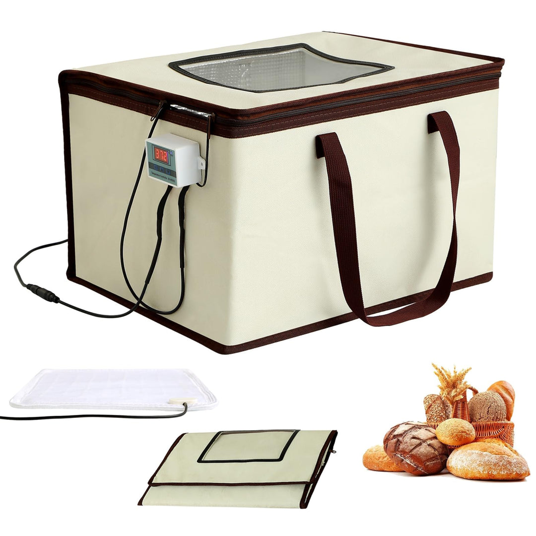 Brot Gärbox Sauerteig, Faltbare Teiggärbox Brot Gärschrank Einstellbare Temperatur und Timer Tempera