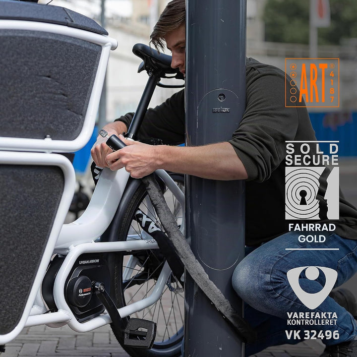 AXA Linq 180 – Fahrradschloss – Kettenschloss – Hohe Sicherheit – Sicherheitsstufe 14 – Extra lang: