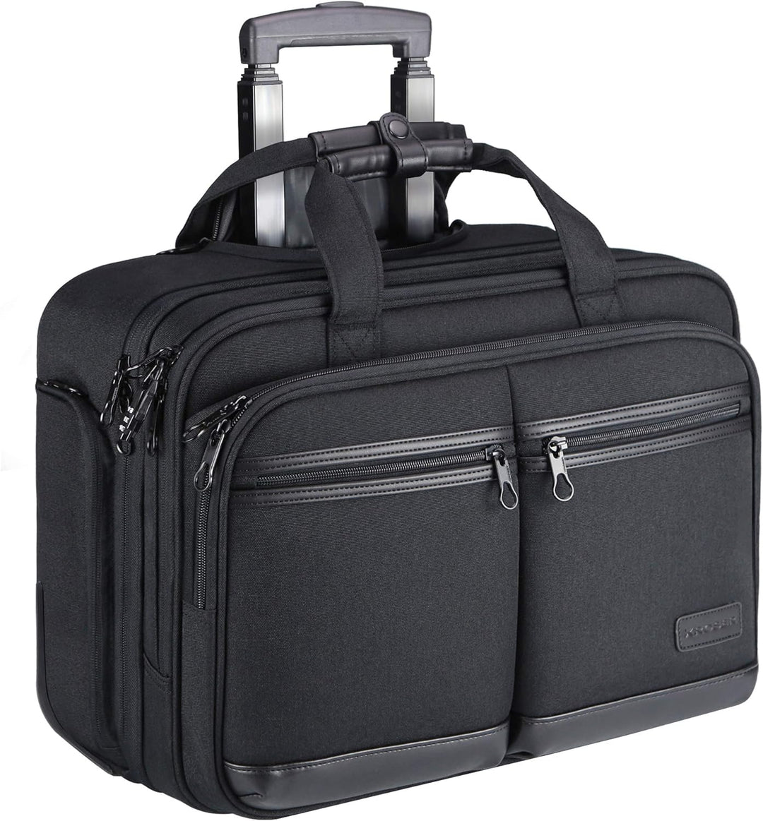 KROSER Trolley Business, Handgepäck Koffer mit Rädern Bis zu 17,3 Zoll Laptop wasserdichte Übernacht