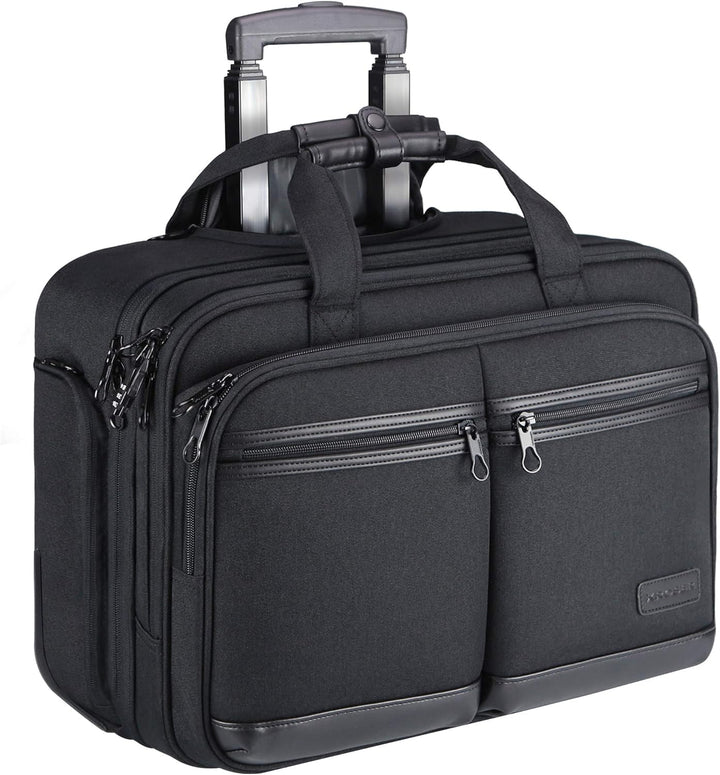 KROSER Trolley Business, Handgepäck Koffer mit Rädern Bis zu 17,3 Zoll Laptop wasserdichte Übernacht