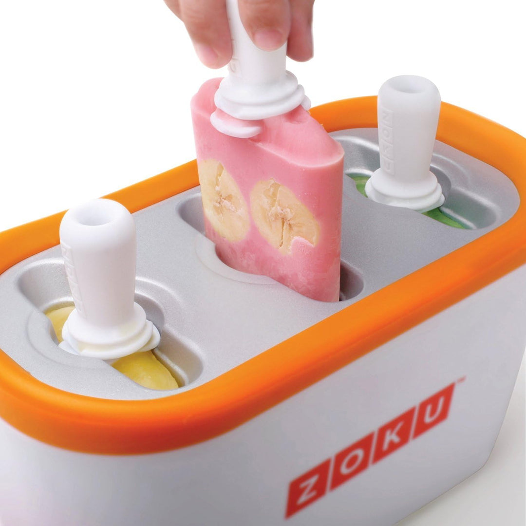 Zoku POP-Eiszubereiter für 3 EIS am Stiel, Kunststoff, White, 28x28x12 cm