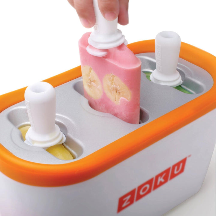 Zoku POP-Eiszubereiter für 3 EIS am Stiel, Kunststoff, White, 28x28x12 cm