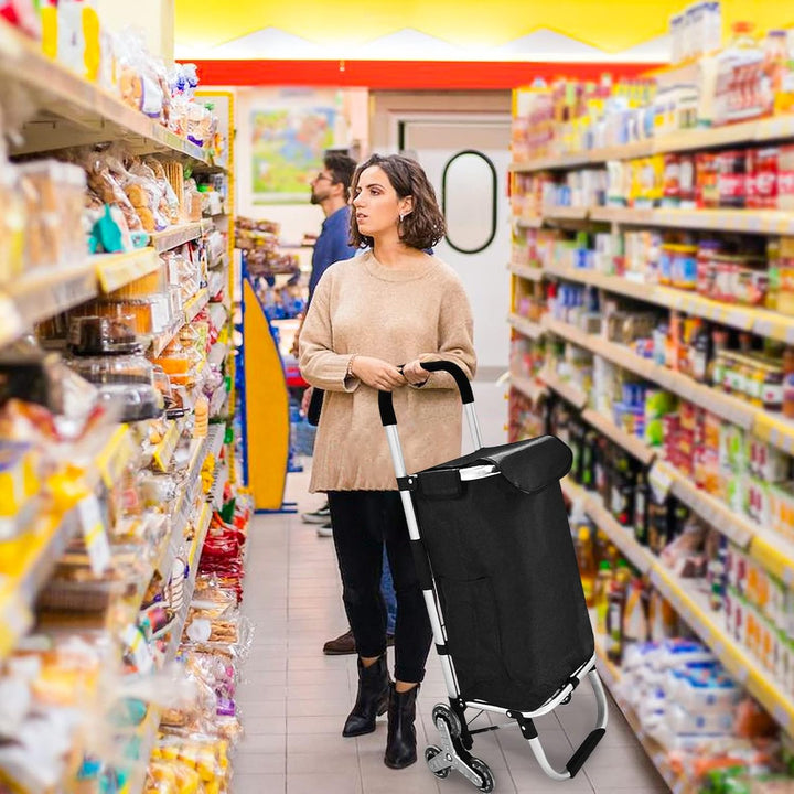 3 In1 Einkaufstrolley Klappbar Einkaufstrolley Treppensteiger, Faltbarer Einkaufswagen Mit Abnehmbar