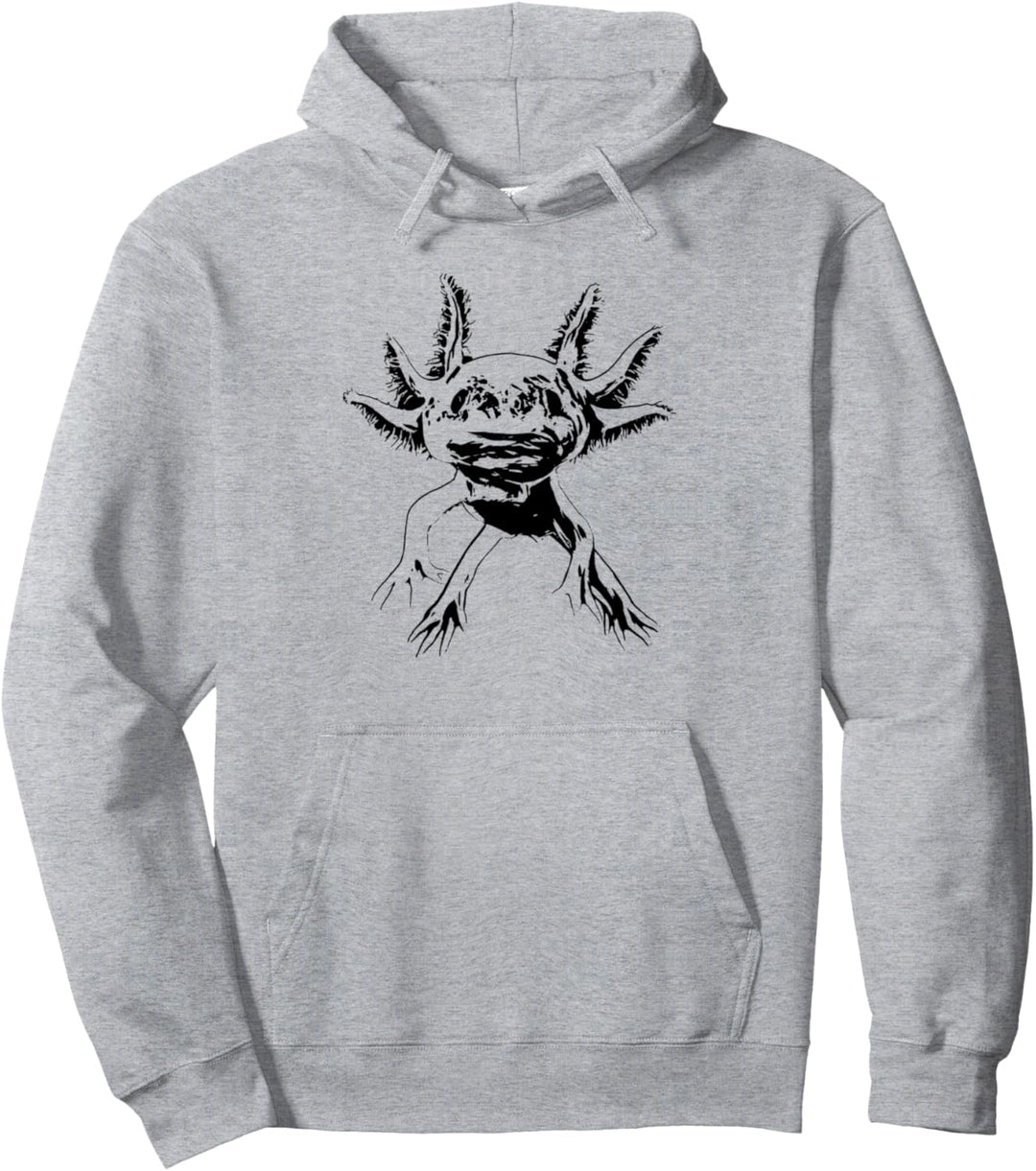 Axolotl Motiv Aquarium Amphibie buntes Design Tiermotiv Pullover Hoodie