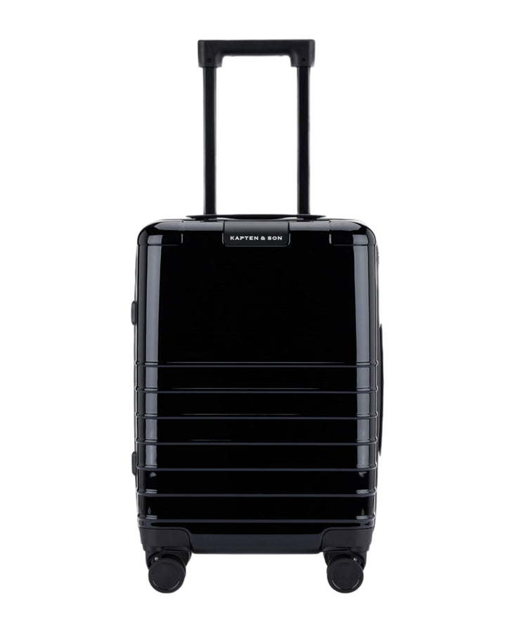 Kapten & Son Koffer Heathrow Essential Cabin All Black 34 L | Handgepäck Koffer 55 x 35 x 22 cm Schw