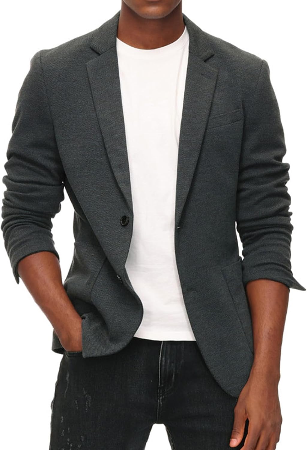 PJ PAUL JONES Sakko Herren Sportlich Klassisch British Blazer 2 Knöpfe Modern Strick Blazer Anzugjac