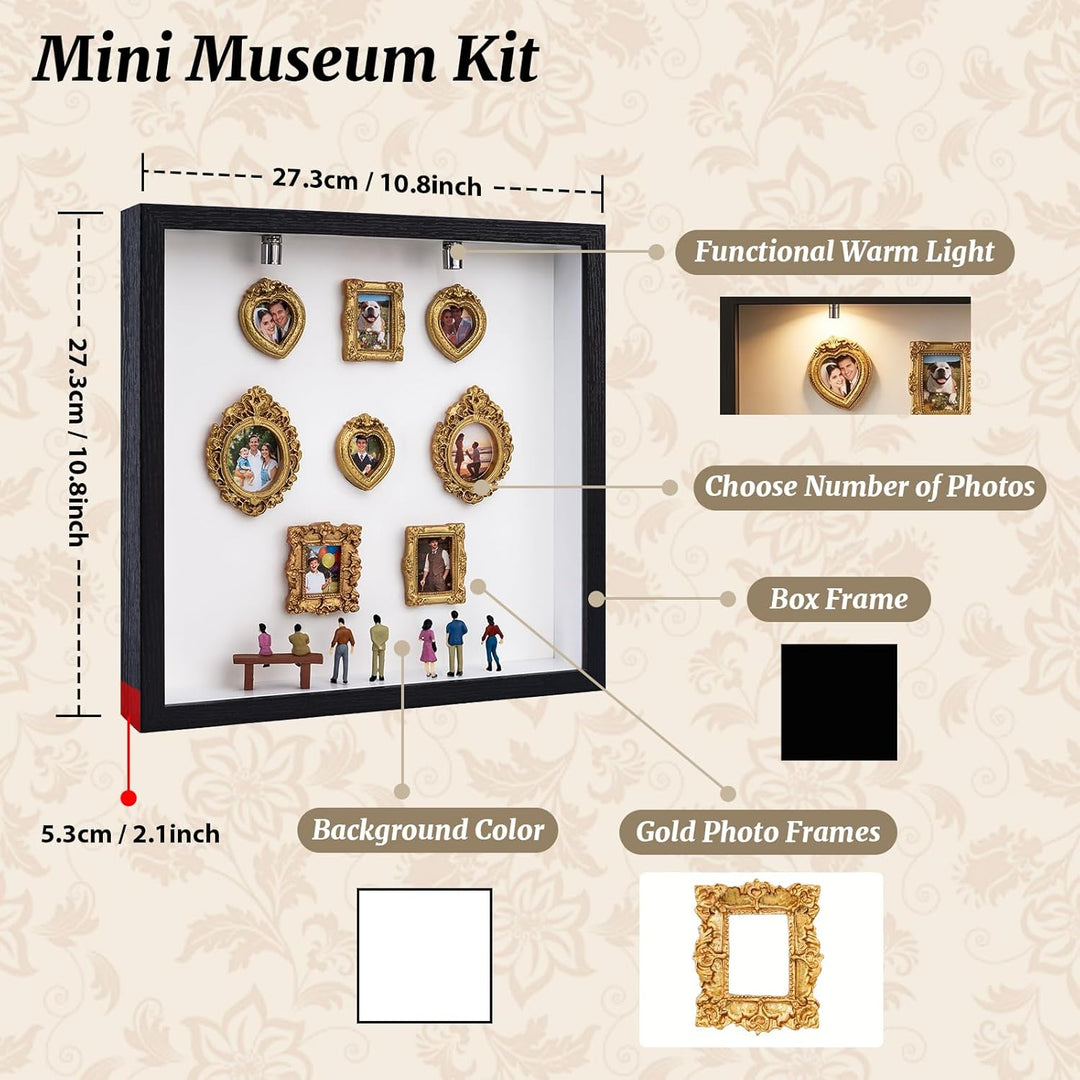 DIY Mini Museum Bilderrahmen Mini Bilderrahmen Vintage Figuren Menschen Museum Mit 8 Mini Goldene Ra