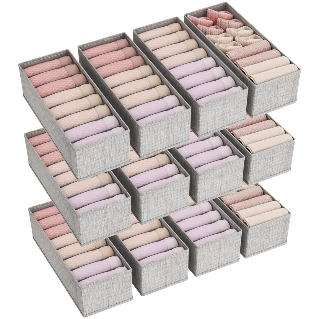 Lifewit 12er Set Hemnes Doppelorganizer für Kommode mit Stabiler Boden, Wickelkommode Organizer, Kle