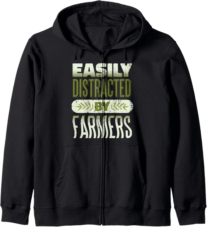 Leicht abgelenkt von Bauern Funny Farm Living Kapuzenjacke