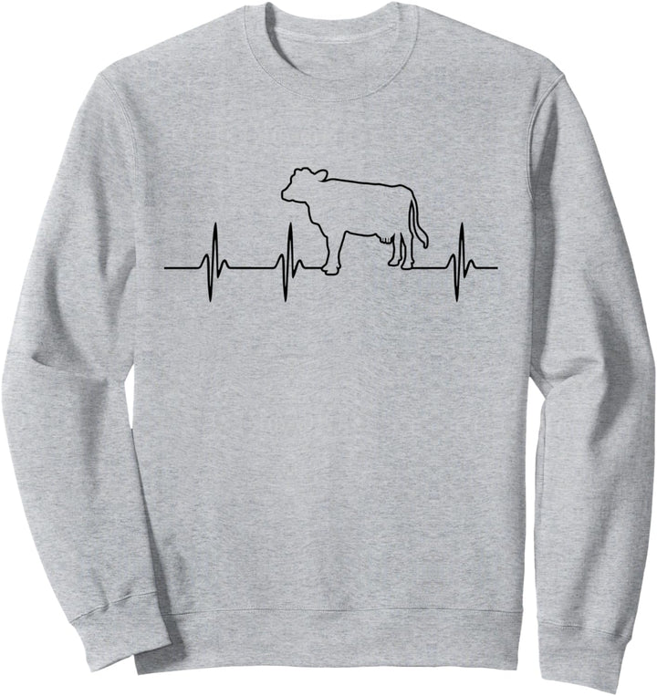 Herzschlag Kuh Kuh Bauer Sweatshirt