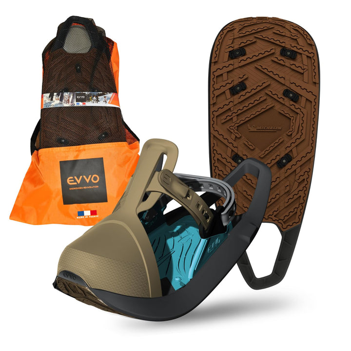 EVVO - TOREE - Schneeschuh Made in France mit Michelin® Biosourced90® genagelten Einlegesohlen, vers