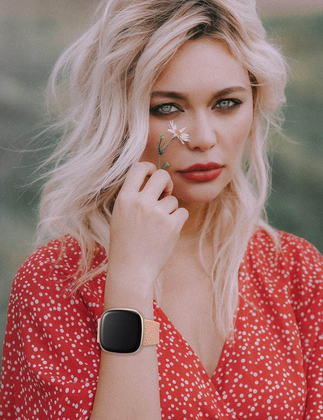 TOYOUTHS 2 Stück Floral Gravierte Armband kompatibel mit Fitbit Versa 4/Versa 3/Sense 2/Sense Armban