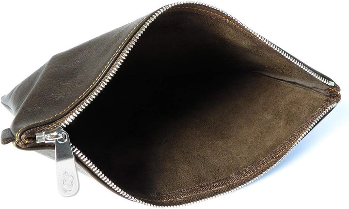 SONNENLEDER - hochwertige Banktasche "WEILL" Farbe: Mocca *Echtes Leder*, Mocca