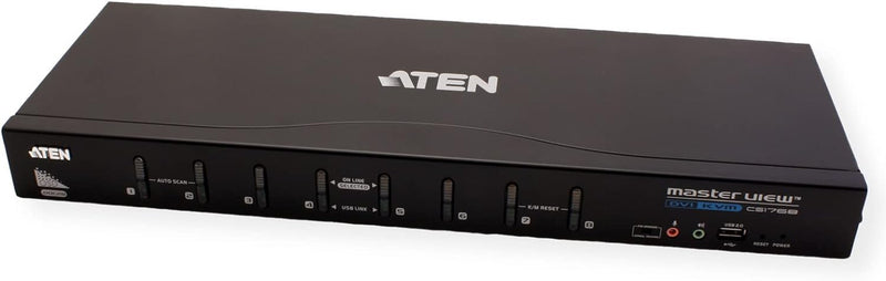 Aten CS1768 8-Port USB DVI KVM Switch, Schwarz