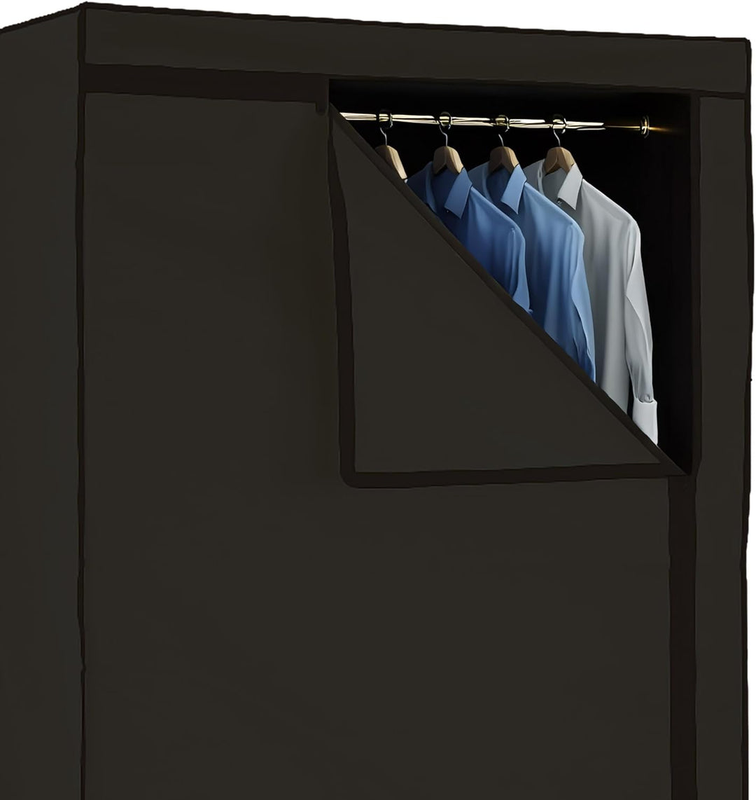 Spetebo Stoffschrank 150 cm inkl. Kleiderstange - Farbe wählbar - Kleiderschrank Faltschrank Stoffkl