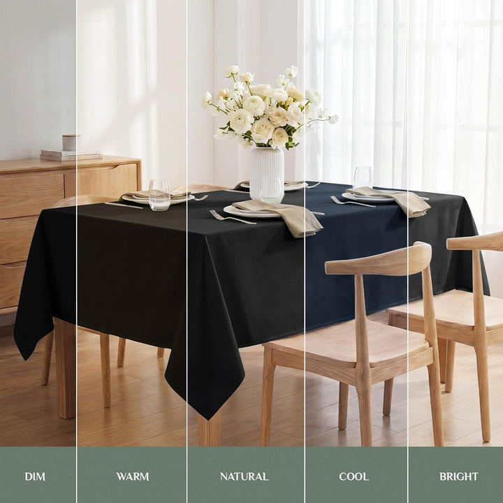 Softalker Rechteckige Tischdecke, wasserdicht und schmutzabweisend, knitterfreier Stoff, waschbar, 2