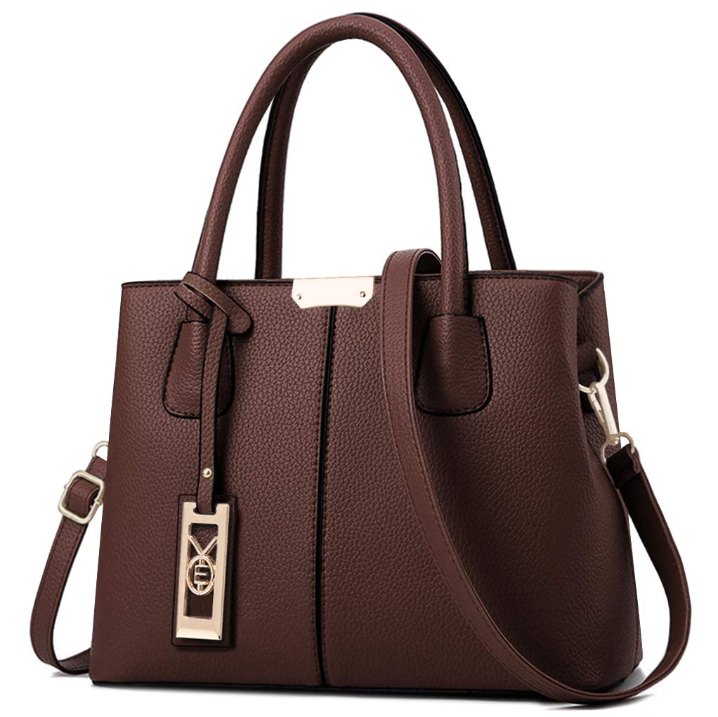 COCIFER Geldbörsen und Handtaschen für Damen, Schultertasche, Tragegriff, Satchel D Kaffee, D Kaffee