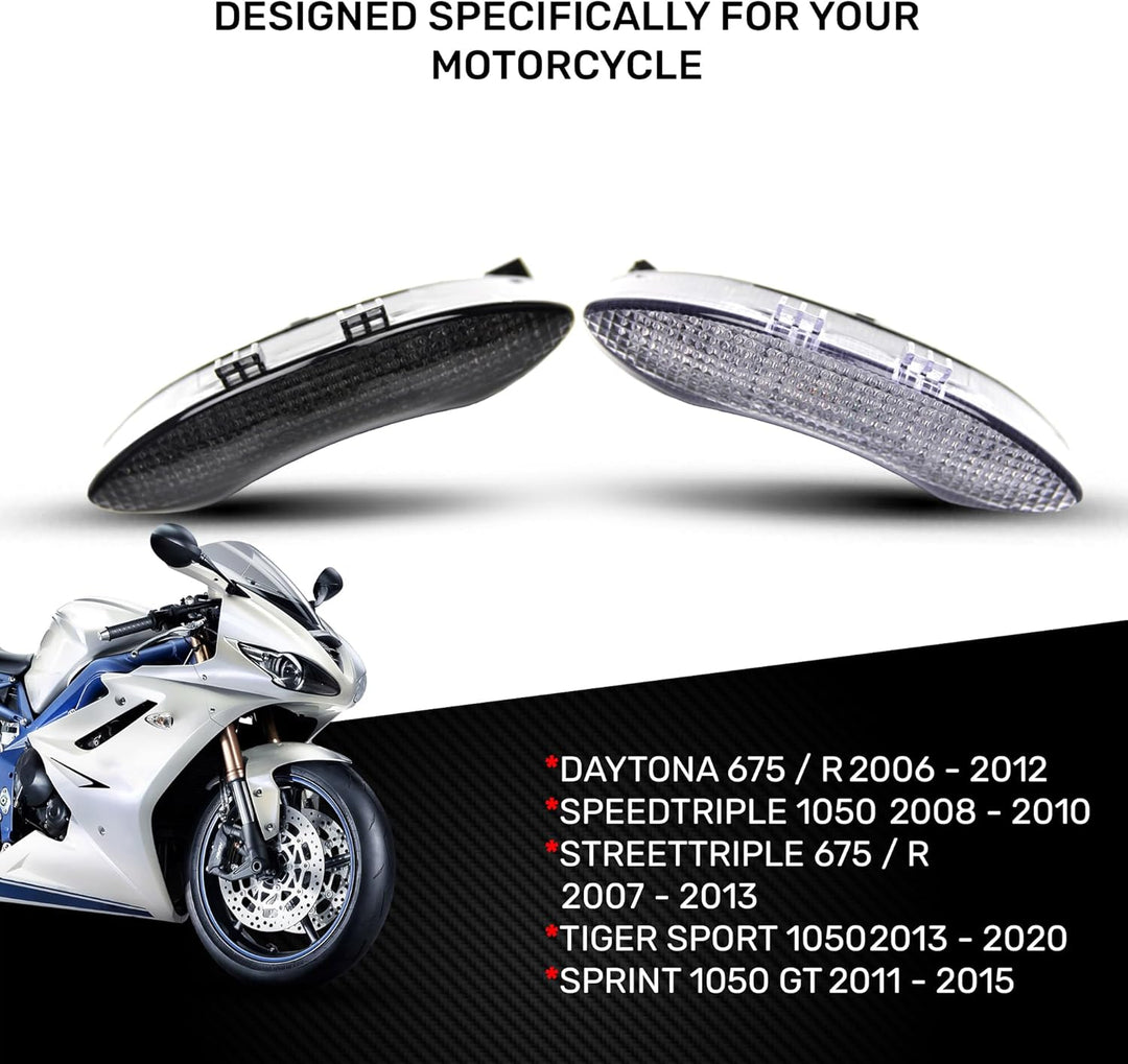 avdb-moto LED-Bremslicht mit integrierten Blinker kompatibel mit Triumph 675 Speed Street Triple (Kl