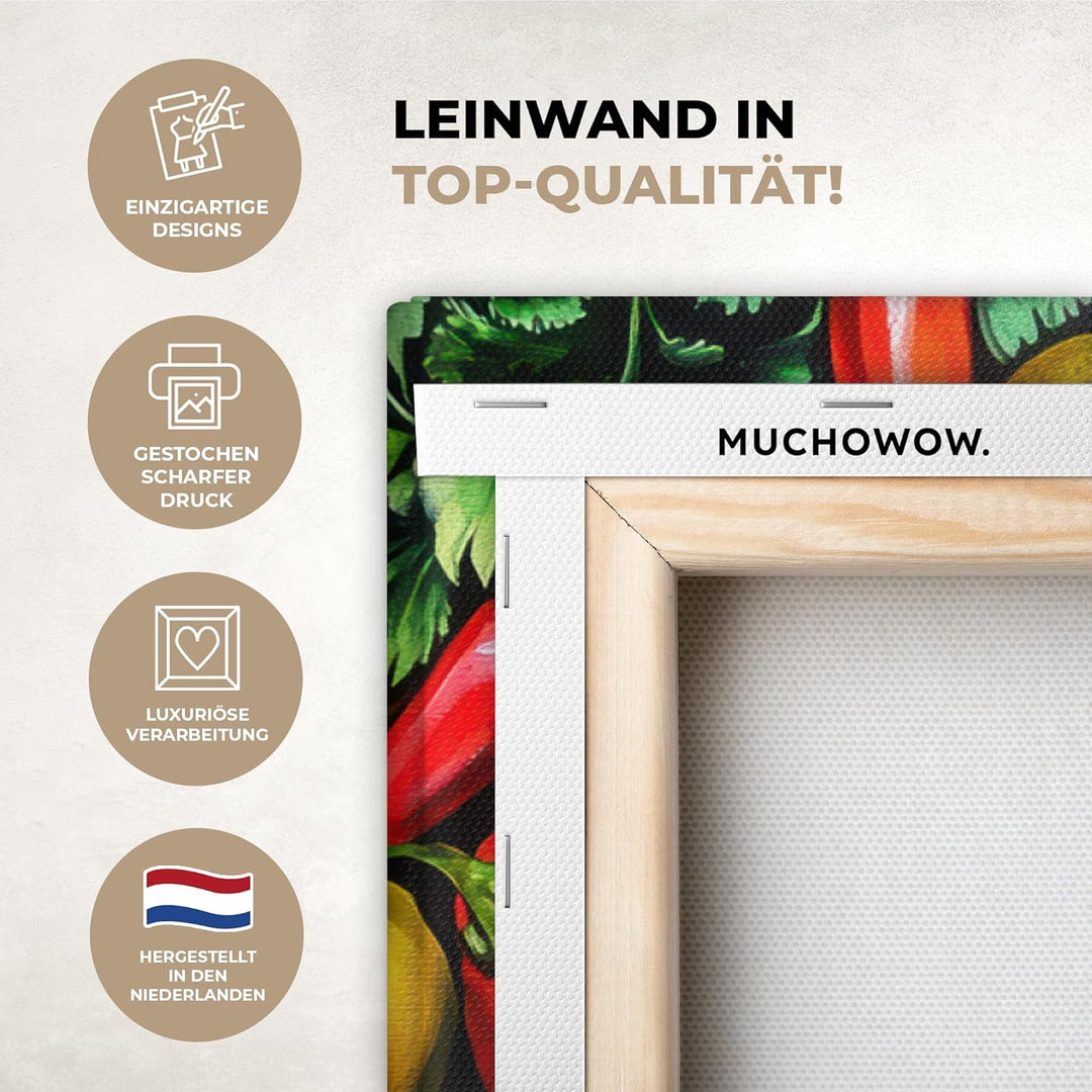 MuchoWow© Leinwandbild Gross 120x80 cm XXL Dekoration Wohnzimmer Bilder Pictures Wall Decoration Liv