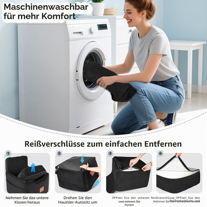 Autositz Hunde für kleine/mittlere Hunde unter 15 Kgs,Hunde Autositz,Abnehmbarer und waschbarer Haus